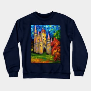 Abstract Fairytale Castle Crewneck Sweatshirt